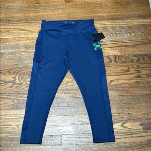 Navy Blue BSP Leggings with High Waistband